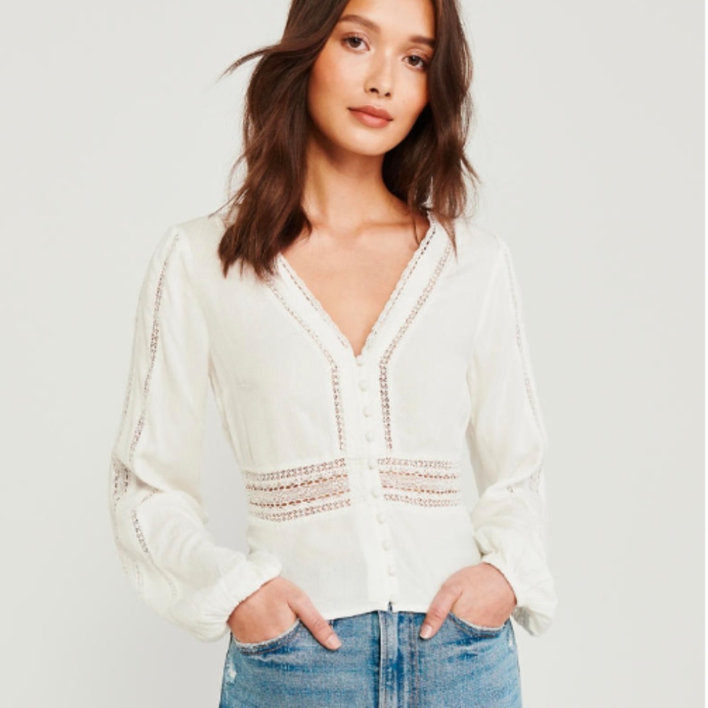 Button-Up Blouse A&F